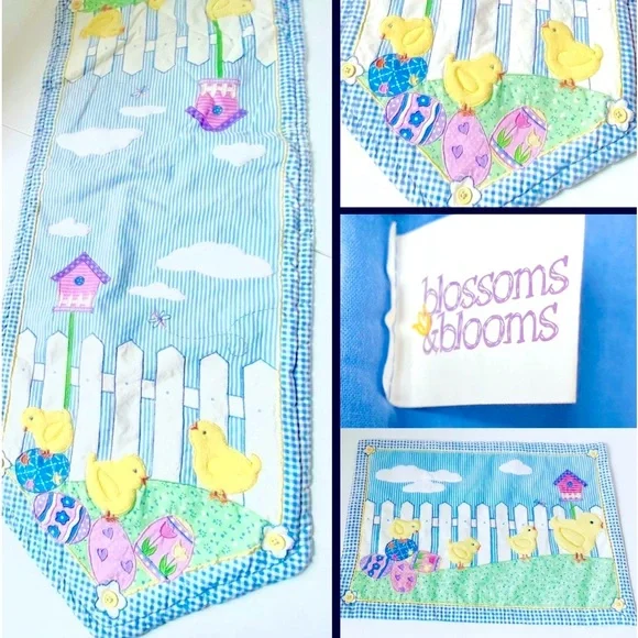 Spring Chickadee Table Runner & Mat Set - Picture 1 of 6